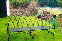 A garden bench.